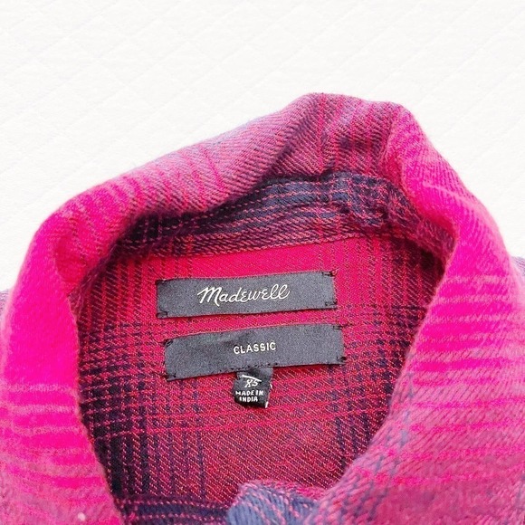Madewell Classic Flannel Long Sleeve Button Down Shirt SXL - Picture 4 of 5